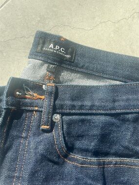 A.P.C Raw Denim mid-rise straight leg jeans